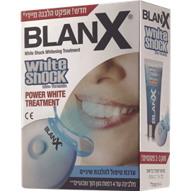 BlanX White Shock Power White ערכת טיפול להלבנת שיניים + סרגל לבדיקת הלבנה