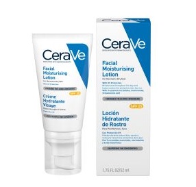 CeraVe Facial Moisturizing Lotion AM תחליב לחות לפנים ליום עם SPF25 לעור רגיל עד יבש 52 מ&amp;rdquo;ל