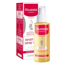 Mustela שמן היפואלרגני למניעת סימני מתיחה ללא פרבנים 105 מ”ל