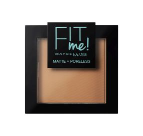 Fit Me Matte + Poreless פודרה עמידה עד 12 שעות ומנטרלת ברק שומני לעור רגיל עד שמן גוון 350