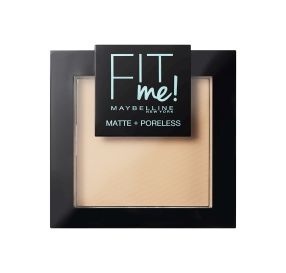 Fit Me Matte + Poreless פודרה עמידה עד 12 שעות ומנטרלת ברק שומני לעור רגיל עד שמן גוון 115