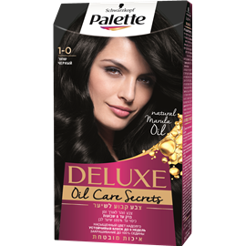 Palette Delux Intense Oil-Care Color צבע שיער קרם 1-0 שחור