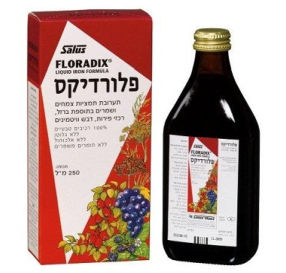 Flordix פלורדיקס תערובת תמציות צמחים בתוספת ברזל וויטמינים 250 מ&#39;&#39;ל