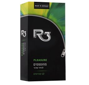 R3 PLEASURE קונדומים מחוספסים לגירוי מירבי