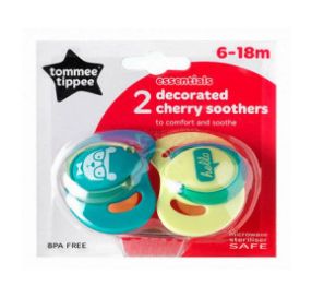 Tommee Tippee זוג מוצצי cherry 6-18 חודשים בנים