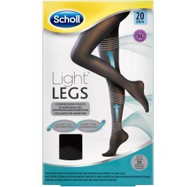 Light Legs Nude גרביון 20 דנייר בצבע שחור לרגליים קלילות מידה XL