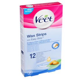 Veet- רצועות שעווה מוכנות לשימוש לעור רגיש / 12 יח&#39;