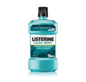 LISTERINE Cool Mint שטיפת פה לניקוי עמוק ונשימה רעננה 250 מ&#39;&#39;ל