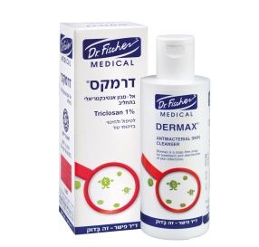 דרמקס TRICLOSAN 1% אל-סבון אנטיבקטריאלי בתחליב 200 גרם