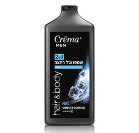 Crema Men שמפו וג'ל רחצה 2 ב1 מנטה