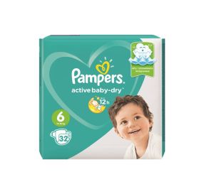 32 יח&#39; pampers active baby 6