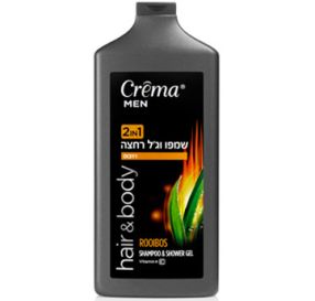 Crema Men שמפו וג&#39;ל רחצה 2 ב1 רויבוס 