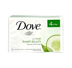 Dove אל סבון מוצק בניחוח מלפפונים ותה ירוק / 4 יח