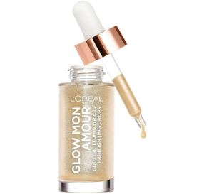 Glow Mon Amour Highlighting Drops היילייטר במרקם נוזלי לזוהר טבעי גוון sparkling love 01