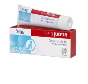 אגיסטן בייבי פסטה 1 אחוז Clotrimazole  לטיפול בתפרחת חיתולים פטרייתית בילדים הנמשכת מעל 72 שעות 30 גרם