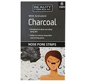 Beauty Formulas With Charcoal 6 רצועות מועשרות בפחם פעיל לניקוי נקבוביות האף